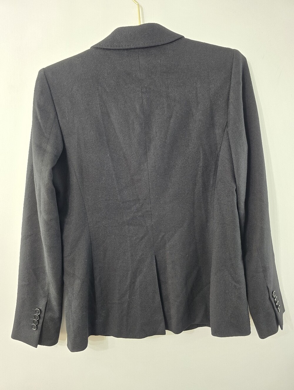 Loro Piana Brooks Brothers Two Button Cashmere Blazer Jacket Solid Black Size 2 - Picture 10 of 16